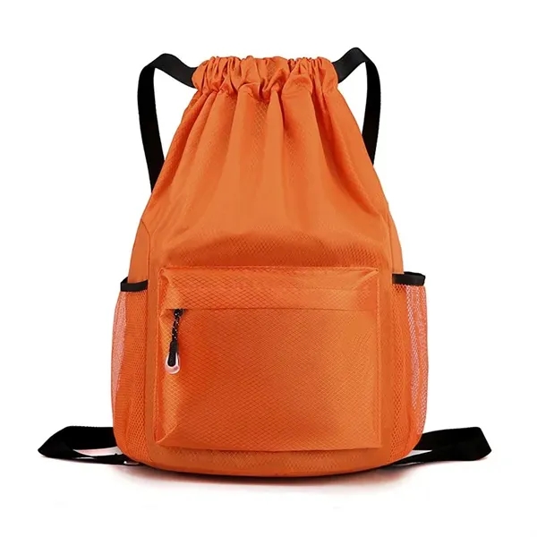 Basketball Drawstring Backpack Bag - Basketball Drawstring Backpack Bag - Image 4 of 5