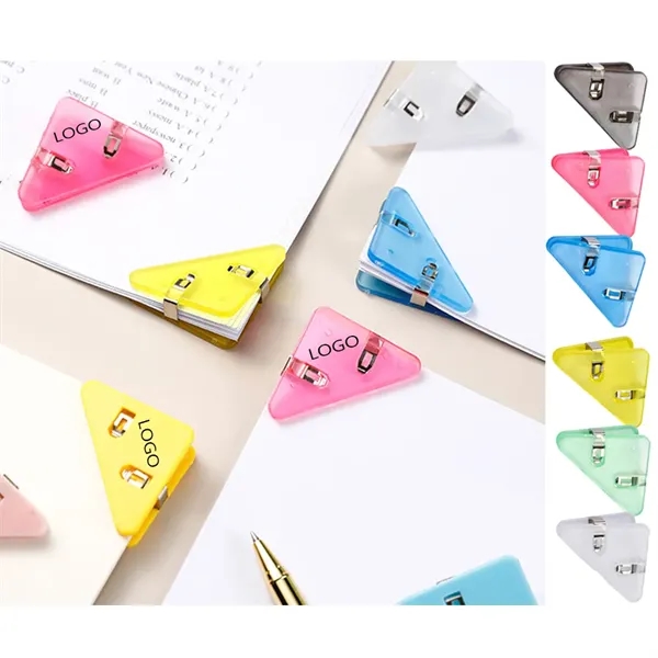 ABS Triangular Transparent File Book Binder Corner Clip - ABS Triangular Transparent File Book Binder Corner Clip - Image 0 of 14
