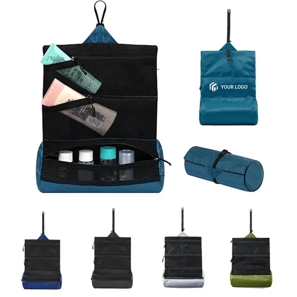 Large capacity foldable waterproof cosmetic toiletry bag - Large capacity foldable waterproof cosmetic toiletry bag - Image 0 of 4