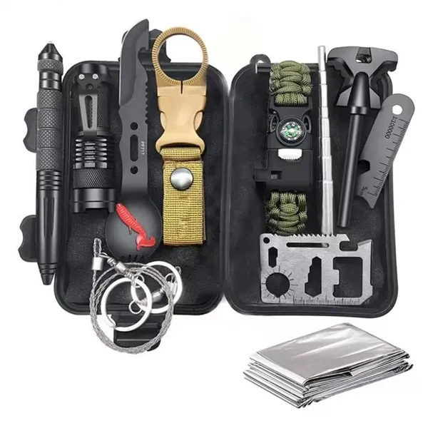 12in1 Outdoor Emergency Survival Gear Kit - 12in1 Outdoor Emergency Survival Gear Kit - Image 0 of 3