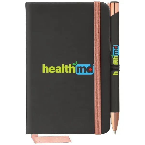 Miller Softy Rose Gold Notebook & Tres-Chic Pen Gift Set - Miller Softy Rose Gold Notebook & Tres-Chic Pen Gift Set - Image 0 of 2