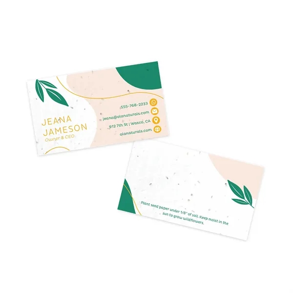 Modern Natural Seed Paper Business Cards - Modern Natural Seed Paper Business Cards - Image 2 of 5