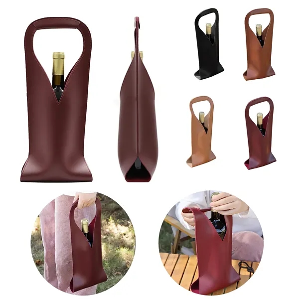 Single Bottle Wine Bag with Handle - Single Bottle Wine Bag with Handle - Image 0 of 6