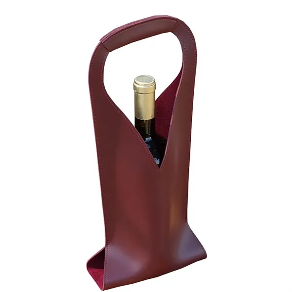 Single Bottle Wine Bag with Handle - Single Bottle Wine Bag with Handle - Image 1 of 6