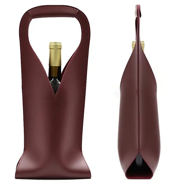 Single Bottle Wine Bag with Handle - Single Bottle Wine Bag with Handle - Image 2 of 6