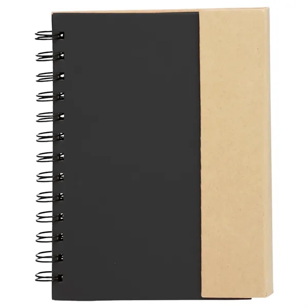 5.25" x 7" in. Eco flip top notebook with sticky notes - 5.25" x 7" in. Eco flip top notebook with sticky notes - Image 2 of 5