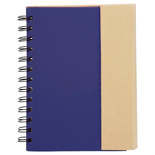 5.25" x 7" in. Eco flip top notebook with sticky notes - 5.25" x 7" in. Eco flip top notebook with sticky notes - Image 3 of 5