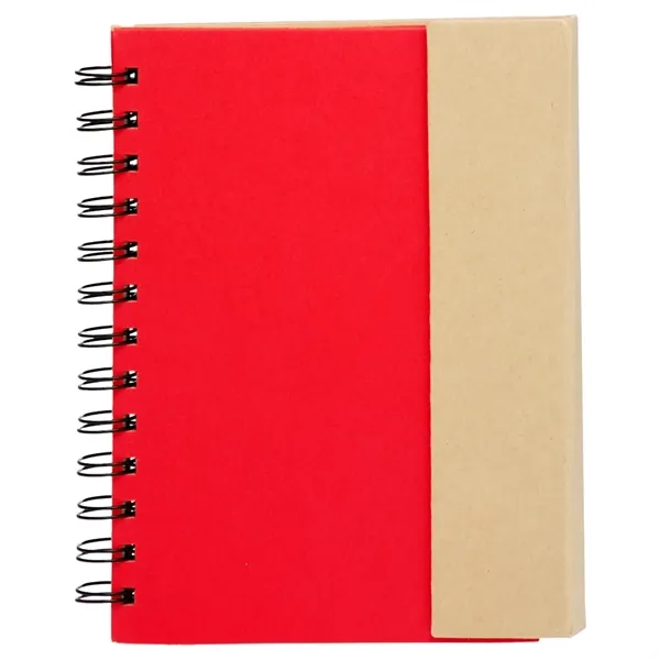 5.25" x 7" in. Eco flip top notebook with sticky notes - 5.25" x 7" in. Eco flip top notebook with sticky notes - Image 5 of 5