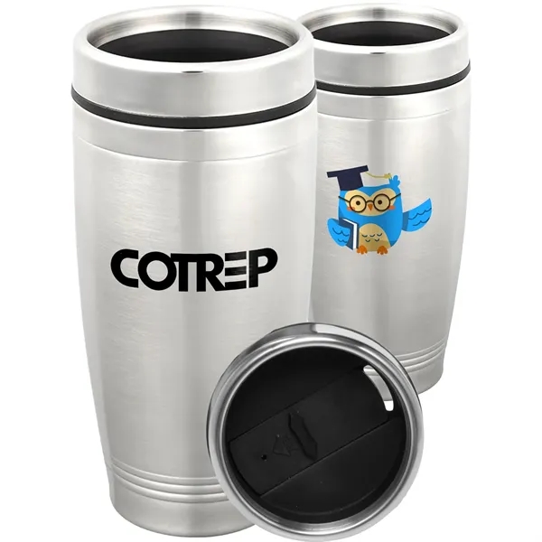 16 oz. Stainless Steel Travel Mugs Tumbler w/ Custom Logo - 16 oz. Stainless Steel Travel Mugs Tumbler w/ Custom Logo - Image 0 of 1
