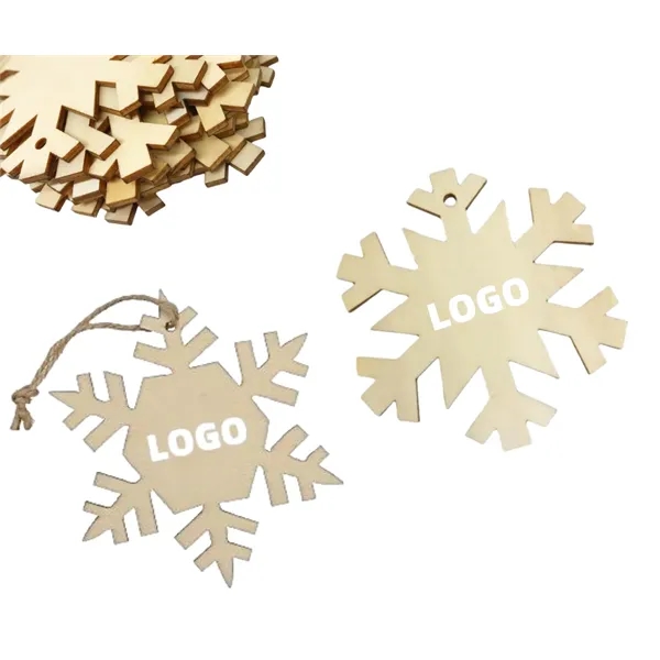 Christmas Decorative Snowflake Wood Ornament - Christmas Decorative Snowflake Wood Ornament - Image 6 of 6