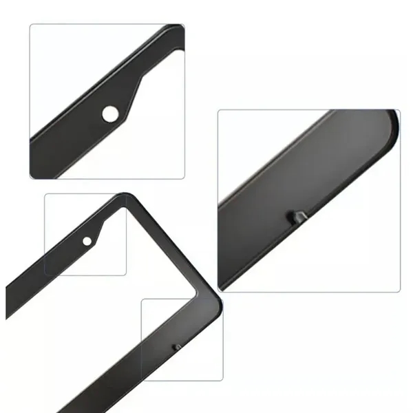 2 Packs Universal Aluminum Tag Frame License Plate - 2 Packs Universal Aluminum Tag Frame License Plate - Image 5 of 5