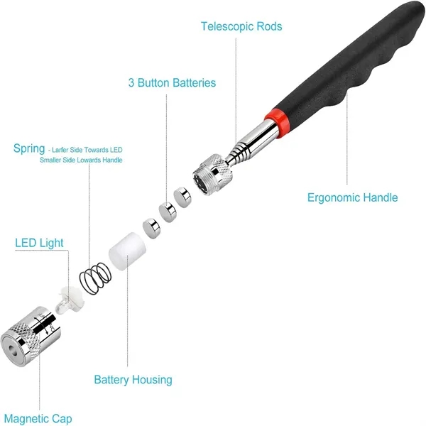 Telescoping Adjustable Magnetic Pickup Tool - Telescoping Adjustable Magnetic Pickup Tool - Image 2 of 4