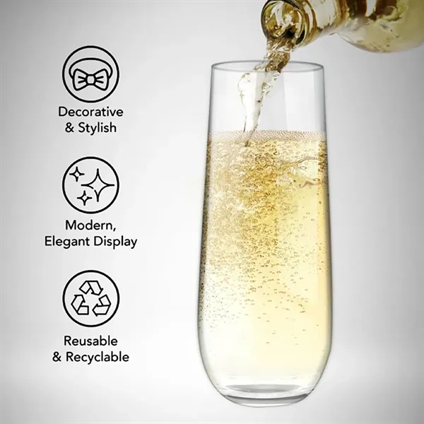 Plastic Shatterproof Cocktail Stemless Champagne Flutes - Plastic Shatterproof Cocktail Stemless Champagne Flutes - Image 1 of 4