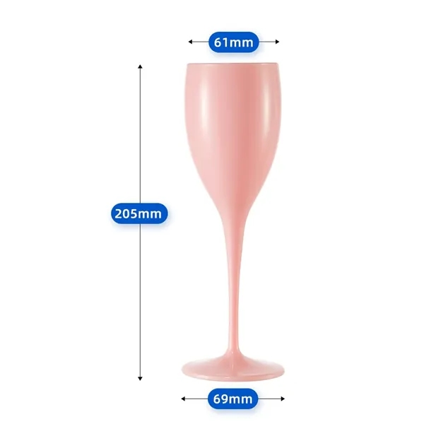 Champagne Party Flutes Plastic Wine Glasses - Champagne Party Flutes Plastic Wine Glasses - Image 3 of 4