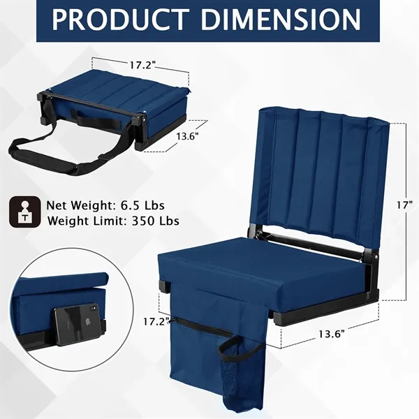Portable Shoulder Straps Cup Holder Bleachers Stadium Seat - Portable Shoulder Straps Cup Holder Bleachers Stadium Seat - Image 1 of 3