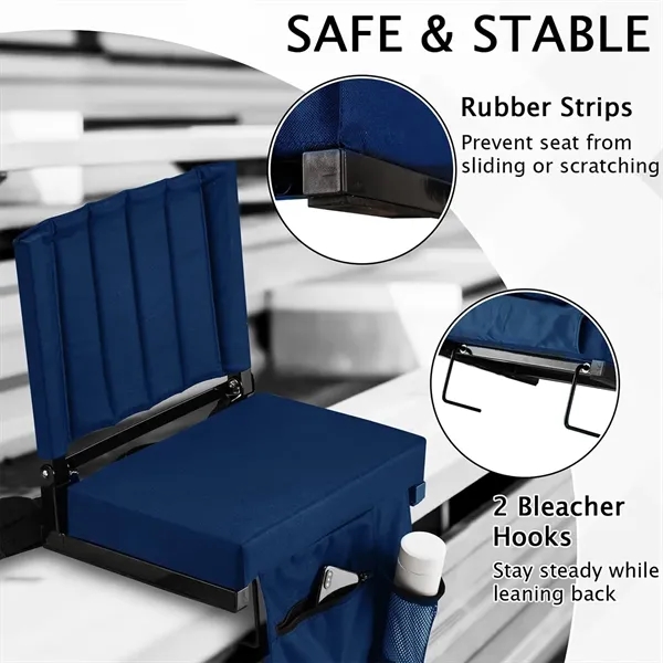 Portable Shoulder Straps Cup Holder Bleachers Stadium Seat - Portable Shoulder Straps Cup Holder Bleachers Stadium Seat - Image 2 of 3