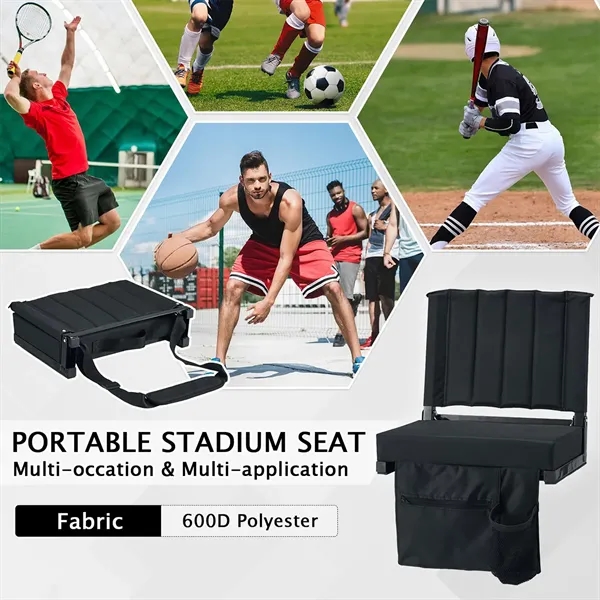 Portable Shoulder Straps Cup Holder Bleachers Stadium Seat - Portable Shoulder Straps Cup Holder Bleachers Stadium Seat - Image 3 of 3