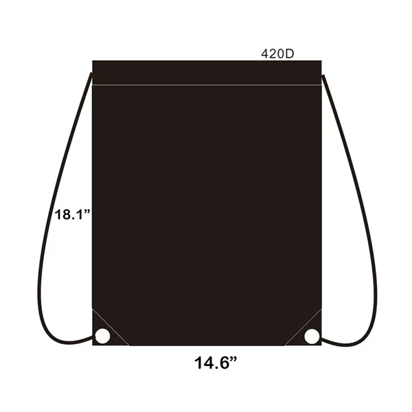 Custom 420D Durable Drawstring Backpack For Sports Travel