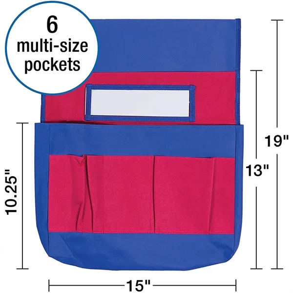 Classroom Organizer Label Slot Multiple Chair Back Pockets - Classroom Organizer Label Slot Multiple Chair Back Pockets - Image 1 of 2