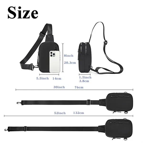 Travel Hiking Mini Cross Chest Adjustable Strap Sling Bag - Travel Hiking Mini Cross Chest Adjustable Strap Sling Bag - Image 1 of 4