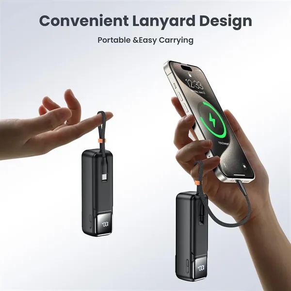 5000mAh 22.5W Portable Charger Power Bank with Wall Plug - 5000mAh 22.5W Portable Charger Power Bank with Wall Plug - Image 3 of 5