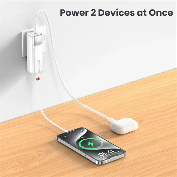 5000mAh 22.5W Portable Charger Power Bank with Wall Plug - 5000mAh 22.5W Portable Charger Power Bank with Wall Plug - Image 5 of 5