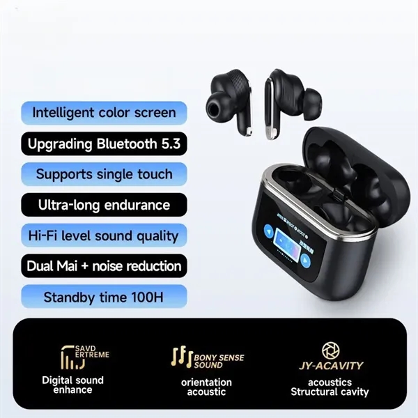 Smart LCD Touch Color Screen Earbuds - Smart LCD Touch Color Screen Earbuds - Image 3 of 3