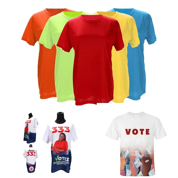 Polyester Custom Sublimation Men Women Election T Shirts - Polyester Custom Sublimation Men Women Election T Shirts - Image 0 of 3