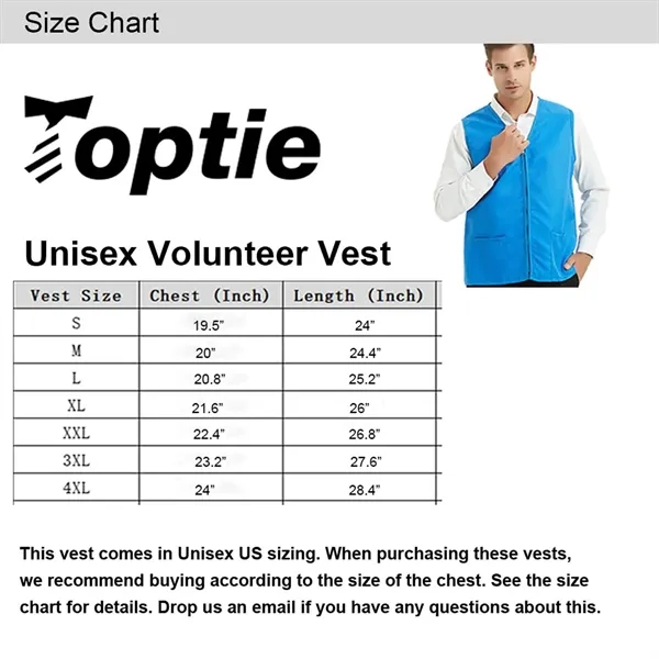 Adult Volunteer Activity Vest Supermarket Uniform Workwear - Adult Volunteer Activity Vest Supermarket Uniform Workwear - Image 6 of 7