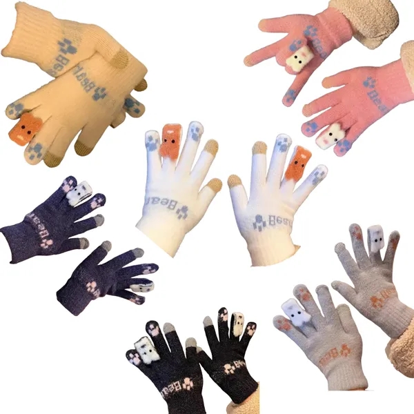 Winter Knitted Touch Screen Gloves - Winter Knitted Touch Screen Gloves - Image 2 of 2
