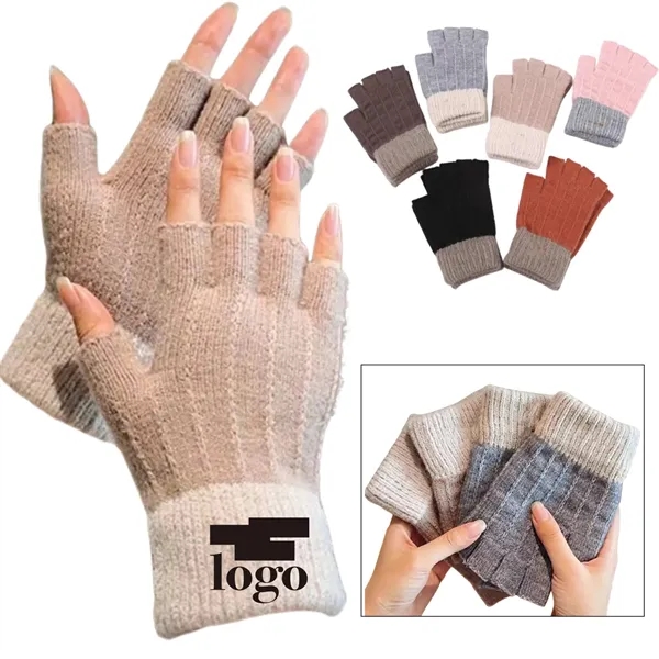 Fingerless Knitted Warm Gloves - Fingerless Knitted Warm Gloves - Image 0 of 1