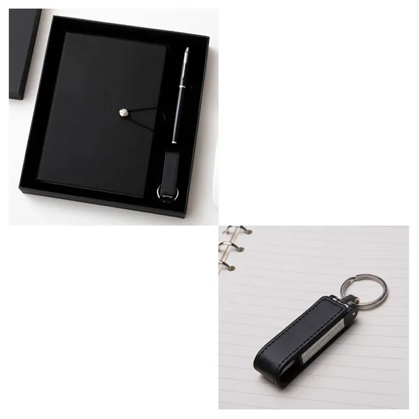 Business Gift Set W/Giftbox Pen Notebook Usb Flash Drive - Business Gift Set W/Giftbox Pen Notebook Usb Flash Drive - Image 1 of 2