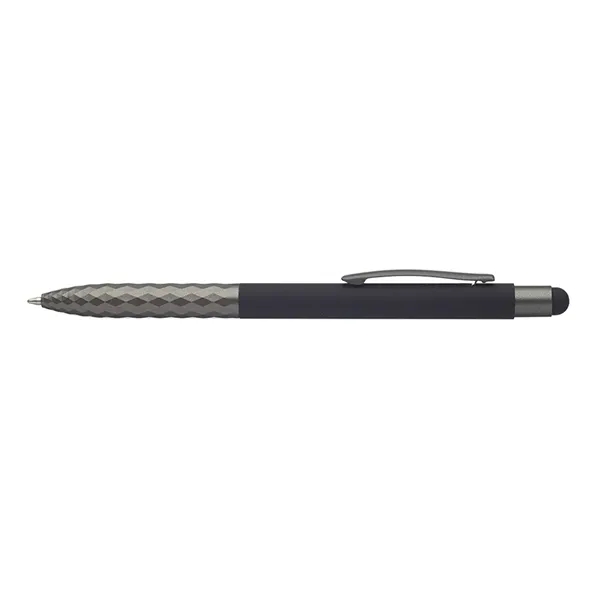 Geometric Aluminum Ball Point Pen with Stylus - Geometric Aluminum Ball Point Pen with Stylus - Image 2 of 9