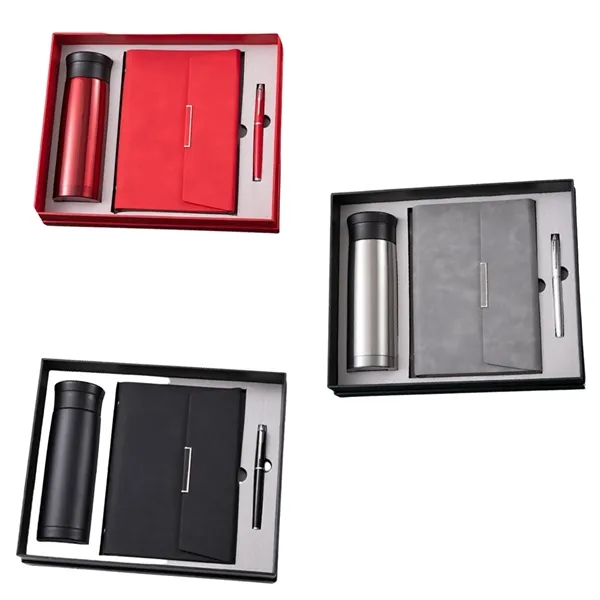 Business Gift Set W/Giftbox Pen Notebook Insulated Bottle - Business Gift Set W/Giftbox Pen Notebook Insulated Bottle - Image 2 of 2