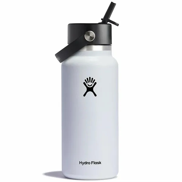Hydro Flask 32 oz. Wide Mouth Bottle w/Flex Straw Cap - Hydro Flask 32 oz. Wide Mouth Bottle w/Flex Straw Cap - Image 1 of 2