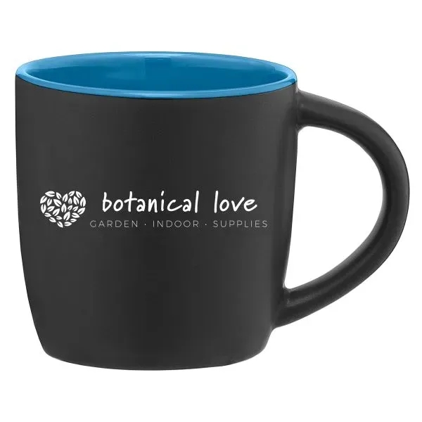 Zanzibar - 12 oz. Matte Black Ceramic Mug with ColorPop - Zanzibar - 12 oz. Matte Black Ceramic Mug with ColorPop - Image 2 of 4