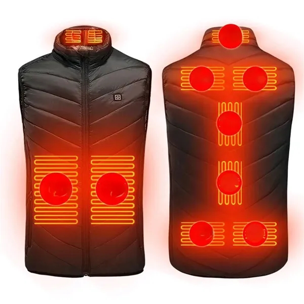 Unisex Heated Jacket Lightweight Vest 9 Heating Blocks - Unisex Heated Jacket Lightweight Vest 9 Heating Blocks - Image 1 of 5
