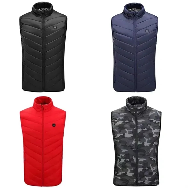 Unisex Heated Jacket Lightweight Vest 9 Heating Blocks - Unisex Heated Jacket Lightweight Vest 9 Heating Blocks - Image 2 of 5