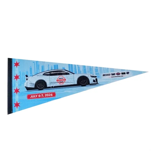 12x30" Sublimated Felt Pennant Flag-Full Color/Edge-edge - 12x30" Sublimated Felt Pennant Flag-Full Color/Edge-edge - Image 0 of 0