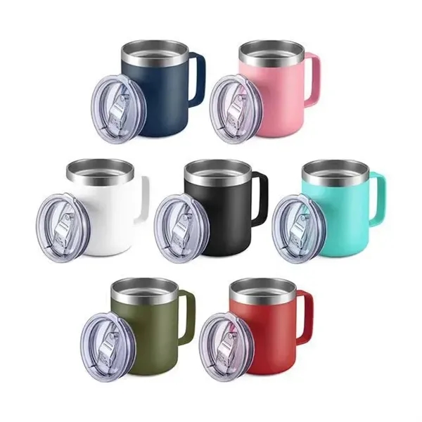 12oz Stainless Steel Insulated Coffee Mug with Handle - 12oz Stainless Steel Insulated Coffee Mug with Handle - Image 0 of 5