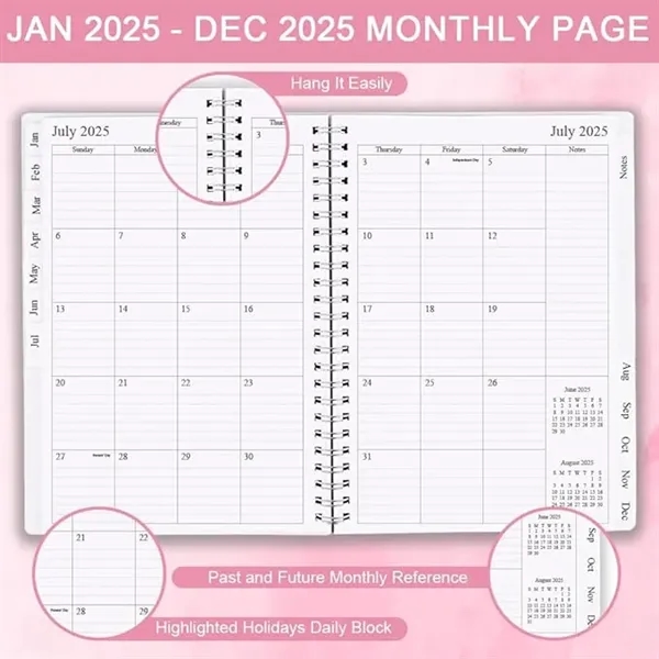 2025 Weekly & Monthly Planner-Calendar Notebook - 2025 Weekly & Monthly Planner-Calendar Notebook - Image 5 of 5