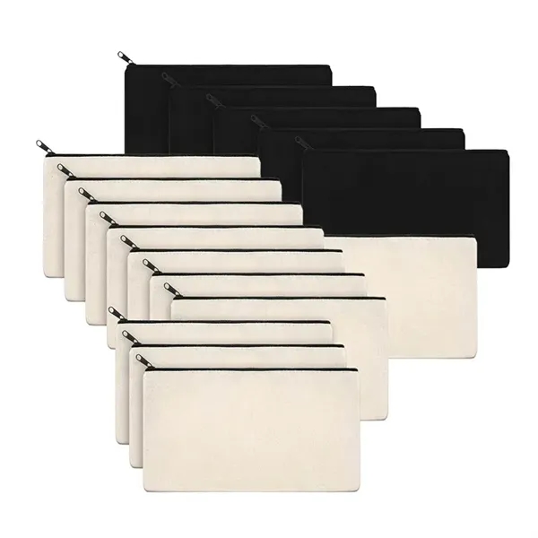 Canvas Zipper Bags 8.3  5 Inch - Canvas Zipper Bags 8.3  5 Inch - Image 1 of 5