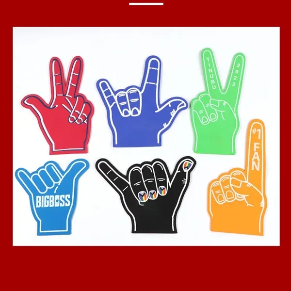 18" Custom EVA Giant Foam Finger Cheerleading Hand Gloves - 18" Custom EVA Giant Foam Finger Cheerleading Hand Gloves - Image 3 of 3