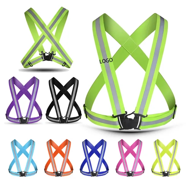Adjustable Reflective Strap Safety Vest - Adjustable Reflective Strap Safety Vest - Image 0 of 1