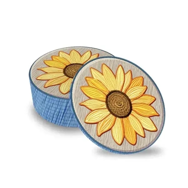 Custom Cotton & Linen Embroidered Coaster - Custom Cotton & Linen Embroidered Coaster - Image 0 of 0