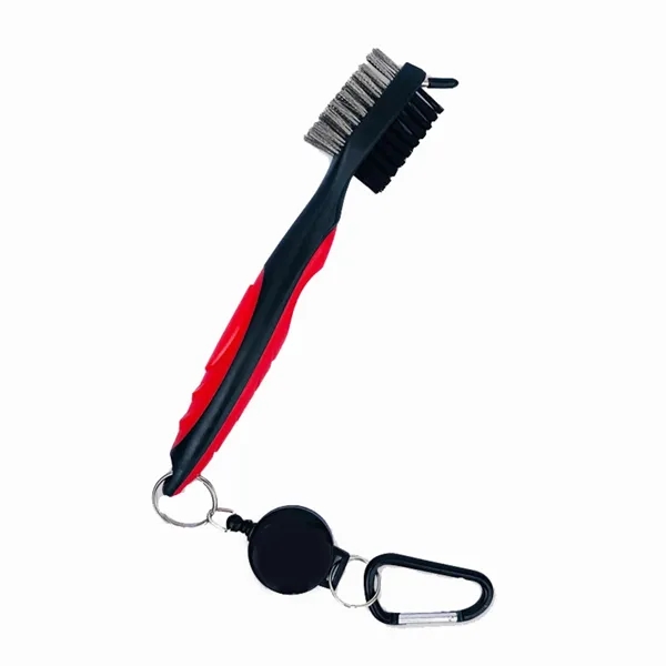 Golf Club Cleaning Brush with Retractable Aluminum Carabiner - Golf Club Cleaning Brush with Retractable Aluminum Carabiner - Image 2 of 6