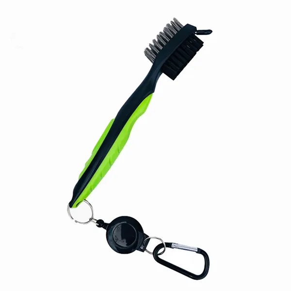 Golf Club Cleaning Brush with Retractable Aluminum Carabiner - Golf Club Cleaning Brush with Retractable Aluminum Carabiner - Image 3 of 6