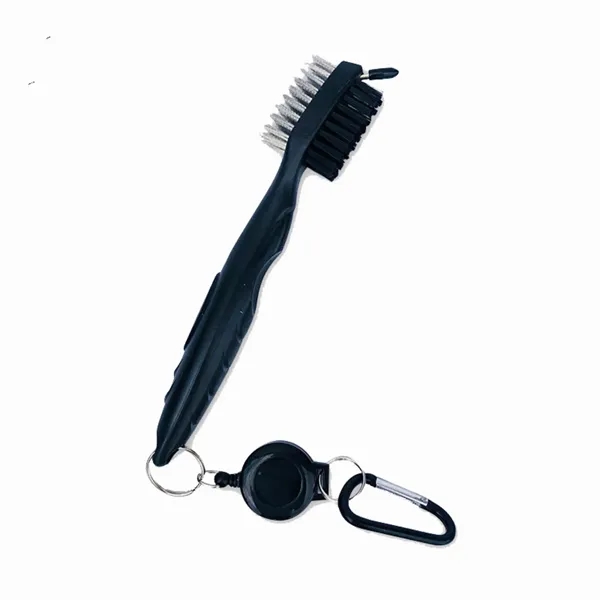Golf Club Cleaning Brush with Retractable Aluminum Carabiner - Golf Club Cleaning Brush with Retractable Aluminum Carabiner - Image 5 of 6