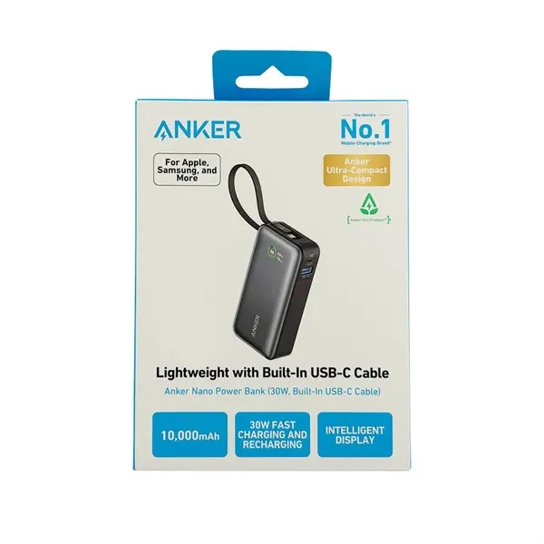 Anker Power Bank (30W, Built-In USB-C Cable) - Anker Power Bank (30W, Built-In USB-C Cable) - Image 1 of 3