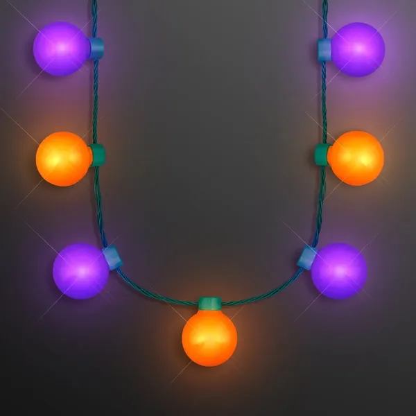 Halloween Light Globes Party Necklace - Halloween Light Globes Party Necklace - Image 1 of 3